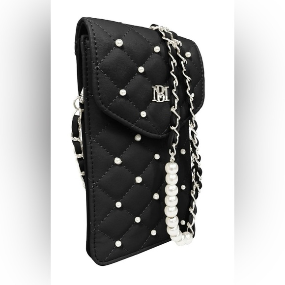 Badgley Mischka Handbags - Studio Badgley Mischka Phone Holder Pearl Crossbody Bag